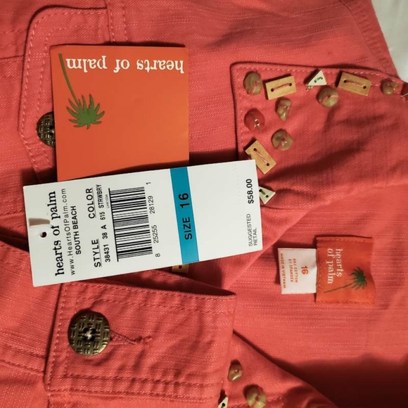 Hearts of Palm south beach coral denim jacket - Picture 7 of 7